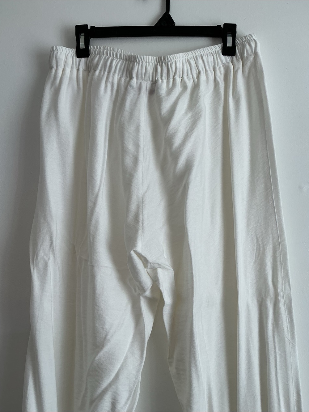 Women's Wide-Leg Drawstring Pants - White - Picture 5 of 7